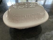 SCHLEMMERTOPF SCHEURICH KERAMIK 838 W GERMAN GLAZED WHITE CLAY BAKER -ROOSTER for sale  Shipping to South Africa