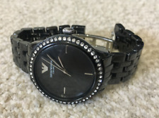 Relógio clássico feminino emporio armani ar1478 preto cerâmica cristal pavê comprar usado  Enviando para Brazil