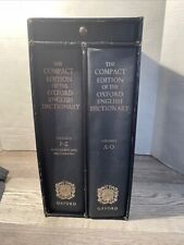 Edição compacta do Oxford English Dictionary 1971 Vol 1 e 2 com vidro, usado comprar usado  Enviando para Brazil