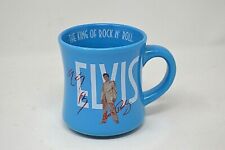 Caneca de café Elvis Presley Signature The King of Rock n Roll azul colecionável comprar usado  Enviando para Brazil