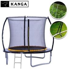 Trampolim Kanga Premium 8 pés com gabinete, rede de segurança, escada e kit de âncora comprar usado  Enviando para Brazil