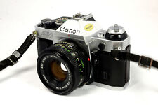 Cámara réflex cromada programa Canon AE-1 + lente de 50 mm - muy bonita - envío rápido probado segunda mano  Embacar hacia Argentina
