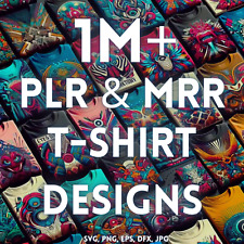 1М+ Mega Pack Diseños de Camisetas | Mega Paquete Digital | Derechos PLR y MRR segunda mano  Embacar hacia Argentina