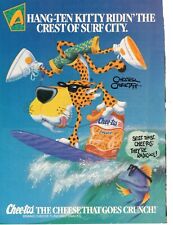Usado, Anuncio impreso de colección década de 1990 Cheetos Chester surf olas océano dibujos animados radicales segunda mano  Embacar hacia Argentina