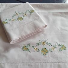 Pair vintage pillowcases for sale  PERTH