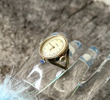 Anillo de Reloj Vintage URSS Chaika Damas Enchapado en Oro AU Mecánico 17j segunda mano  Embacar hacia Argentina