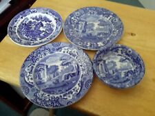 3 SPODE PLATES.ALL BLUE AND WHITE. AND A SPODE DISH for sale  MORECAMBE