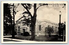 Bel Air Maryland ~ Oficina de Correos de EE. UU. ~ Fachada de piedra cortada ~ Puertas abiertas ~ 1949 en blanco y negro postal segunda mano  Embacar hacia Mexico