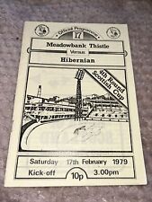 Meadowbank thistle hibs for sale  ABERDEEN