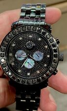 Relógio masculino Techno diamante preto 6 quilates Joe Rodeo JoJo Don Co Aquamaster, usado comprar usado  Enviando para Brazil