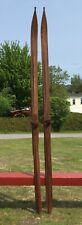 VERY OLD Antique WOODEN SKIS 95" Long + POINTS SNOW Must See! for sale  Newport