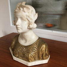 Używany, Secesyjna rzeźba alabastrowa/brązowa/marmurowa z lat 20. autorstwa Gustave'a Van Vaerenbergha na sprzedaż  PL