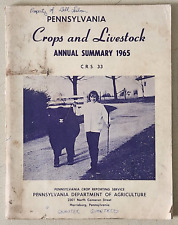 1965 Pennsylvania Resumen Anual de Cultivos y Ganadería Departamento de Agricultura PA Farm segunda mano  Embacar hacia Argentina