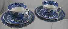 Burleigh Ware -  Willow - trio cup/sauce/plate x2 for sale  CARLISLE