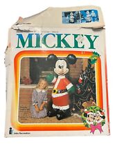 Intex Christmas Mickey Mouse Inflatable Santa Disney 46" Blow Up 1989 Vtg In Box for sale  Shipping to South Africa