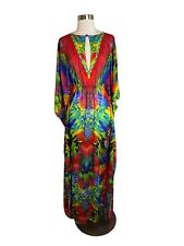 Luli Fama Mundo De Colores Women’s Caftan One Size Cover Up Maxi Dress Bohemian for sale  Shipping to South Africa