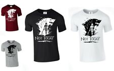 Camiseta Arya Stark Game Of Thrones inspirada no topo não hoje (WOLF.TODAY. Camiseta) comprar usado  Enviando para Brazil