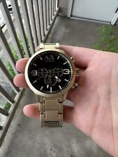 Reloj cronógrafo Armani Exchange tono dorado acero inoxidable AX1357 segunda mano  Embacar hacia Argentina