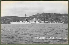 German Cruiser SMS Goeben em Ismid, Turquia 1920. Cartão postal foto real. comprar usado  Enviando para Brazil