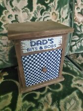 Used, Dad's bits & Bob's box container holder draw nails screws workshop woodern tidy for sale  BOSTON