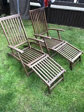 Pair wooden reclining for sale  HALIFAX