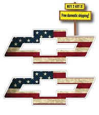 Par (2) Logotipo Chevy com Decalque/Adesivo Sobreposto Bandeira Americana dos EUA 4" p255 comprar usado  Enviando para Brazil