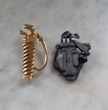 Two golf brooches for sale  LONDON