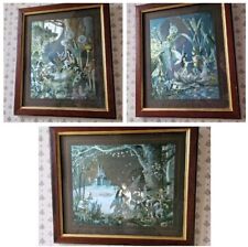 Used, Set Of 3 Vintage Dufex Jean & Ron Henry  Foil Art Framed Picture for sale  Shipping to South Africa