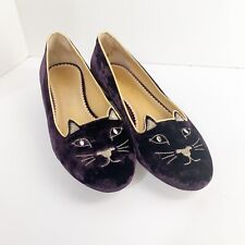 Charlotte Olympia Purple ‘Kitty’ Flat, used for sale  Shipping to South Africa