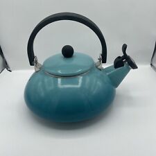 Le Creuset Zen Cerise Turquoise Whistling Tea Kettle 1.5L 1.6 Qt  for sale  Shipping to South Africa
