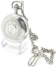 Vintage Skeleton Dial Dakota Hunter Pocket Watch 12s With Chain Mechanical Wind, used for sale  Cambridge