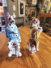 2x Vintage Enesco Bar Hounds 7" ceramic Cocker Spaniel & Dalmation figurines for sale  Shipping to South Africa