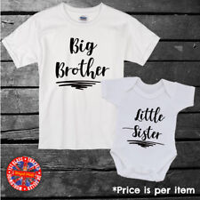 Camiseta infantil Big & Little Brother & Sister, Baby Grow. Meninos, meninas, presente, conjunto comprar usado  Enviando para Brazil