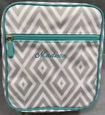 Pottery Barn PB Teen Preppy Diamond Gear Up Classic Lunch Bag “Madison” Mono for sale  Maineville