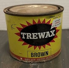 DE COLECCIÓN DESCONTINUADO - LATA TREWAX MARRÓN CARNAUBA - 1 lb-454 gramos, usado segunda mano  Embacar hacia Argentina