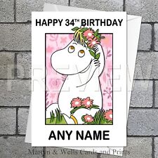 Moomin birthday card. for sale  ROMFORD
