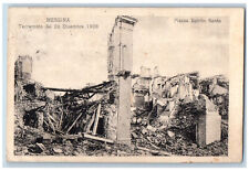 Messina Sicília Itália Postard Vista da Destruição à Praça do Espírito Santo 1908 comprar usado  Enviando para Brazil
