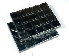 Paquete de 2 cajas de plástico negro 40 piezas/30 mm de almacenamiento para escaparate de piedras preciosas/diamantes segunda mano  Embacar hacia Argentina