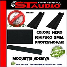 Dimensioni cm70x140 Moquette acustica adesiva per rivestimento box colore nero universale 