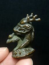 Antigua figura china de dragón tallado en bronce satua mesa decoración asiento de incienso segunda mano  Embacar hacia Argentina