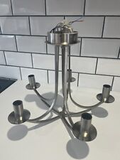 Brushed chrome chandelier for sale  BASILDON