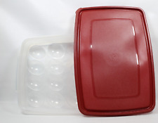 Recipiente de armazenamento Rubbermaid Deviled Egg Keeper Tray 20 glitter vermelho comprar usado  Enviando para Brazil