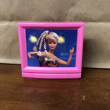 Barbie Doll Big Screen TV Pink Television Arco Mattel 1990s 3.5" Diorama, used for sale  Shipping to South Africa