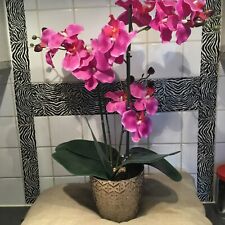 DUNELM LARGE FAUX PINK ORCHID IN POT 50x36cm for sale  Shipping to South Africa