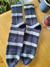 Stricksocken 43 grau gebraucht kaufen  Nehren