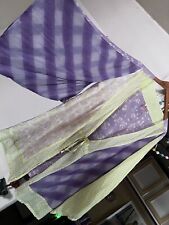 Kimono Eloise Seda Algodón M/l Top Púrpura y Amarillo Patchwork Boho Verano segunda mano  Embacar hacia Argentina