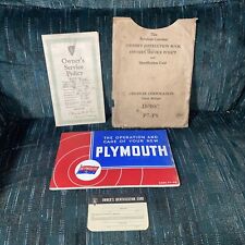 1939 plymouth code for sale  Chippewa Falls