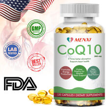 Coenzima Q10 Anti Envelhecimento Cardiovascular Suporte à Saúde do Coração Não-OGM 120 Cápsulas comprar usado  Enviando para Brazil