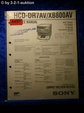 Receptor de CD Sony Manual de Serviço Hcg DR7AV/XB800AV (#4457), usado comprar usado  Enviando para Brazil