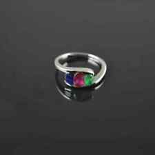 Ring Ruby Emerald Sapphire Silver Sterling 925 Natural Gemstone Oval  Multi All for sale  Shipping to South Africa